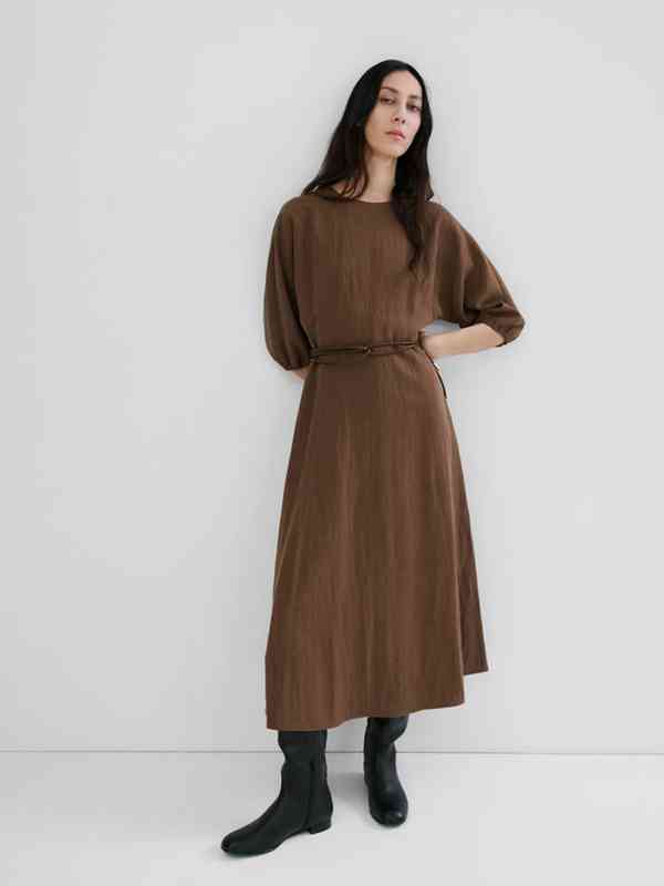 Brown Women Dresses Mango - Buy Brown Women Dresses Mango online in India