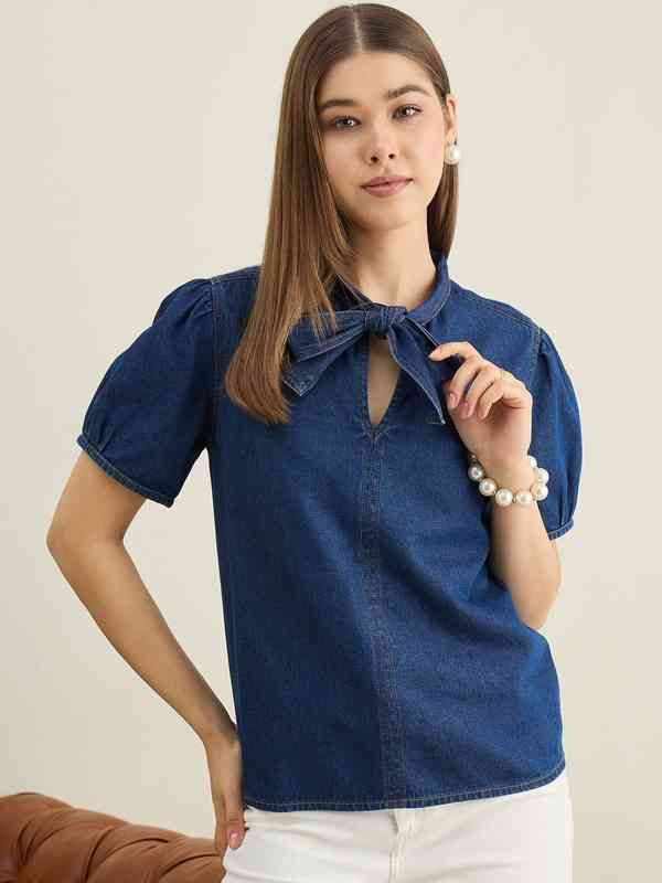 トップス meltthelady neck ribbon tops Ribbon Tops - Buy Ribbon Tops online in India