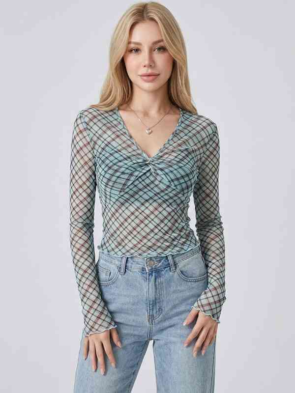 トップス anuke Backopen Check Tops anuke（アンヌーク） SALE30%OFF anuke 2025SpringSummer トップス