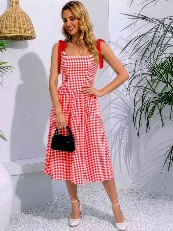 Red Check Dresses - Buy Red Check Dresses online in India