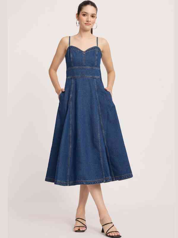 Denim Dress For Women By And Dresses - Buy Denim Dress For Women By And  Dresses online in India