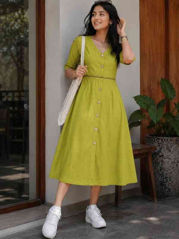 a line dress myntra A-Line Dresses