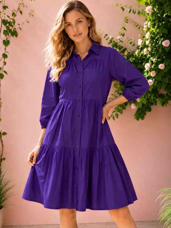 satin purple dress Purple Satin Dress With Ruched Side