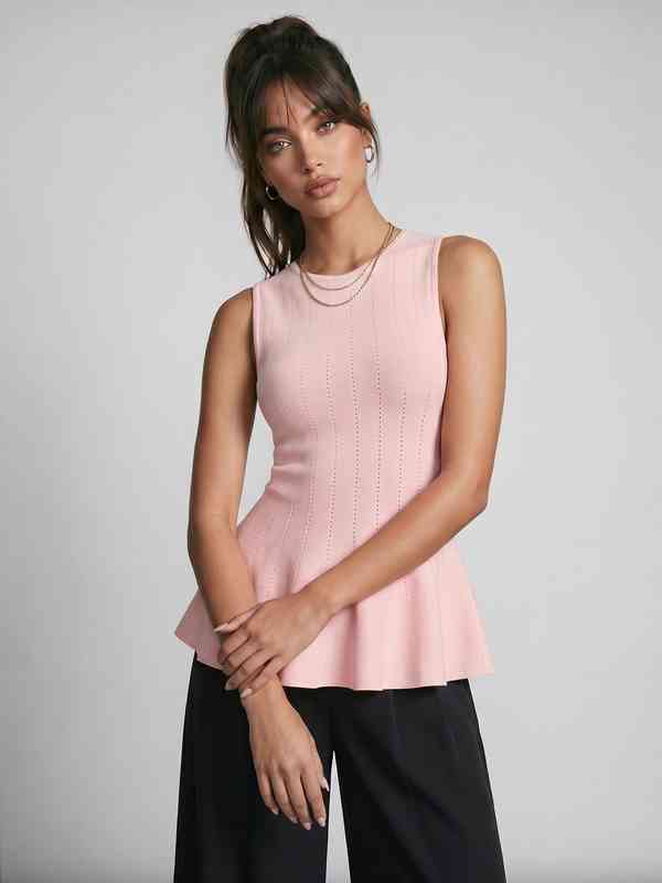 Shop Sleeveless Peplum Tops for Women Flattering Fits Online Myntra