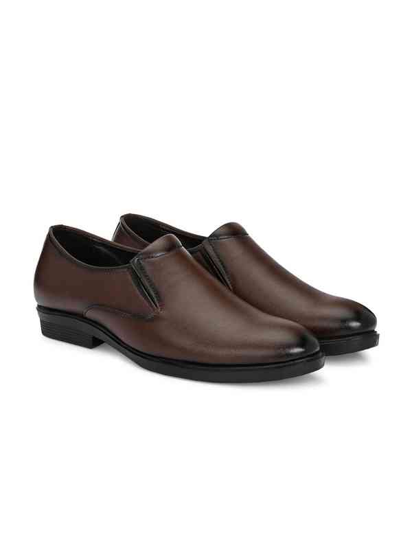 slip on brown dress shoes ZUMA Leather Cocoa Brown – VIBAe main image 0