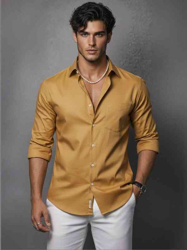 Gold Men Shirts - Buy Gold Men Shirts online in India Gold Men Shirts - Buy Gold Men Shirts online in India