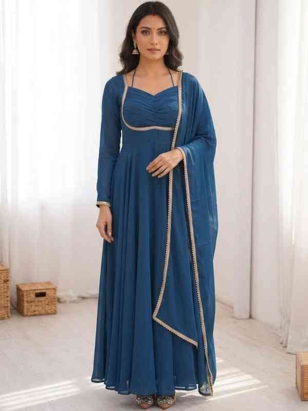 Blue Gown For Engagement - Buy Blue Gown For Engagement online in India Blue Gown For Engagement - Buy Blue Gown For Engagement online in India