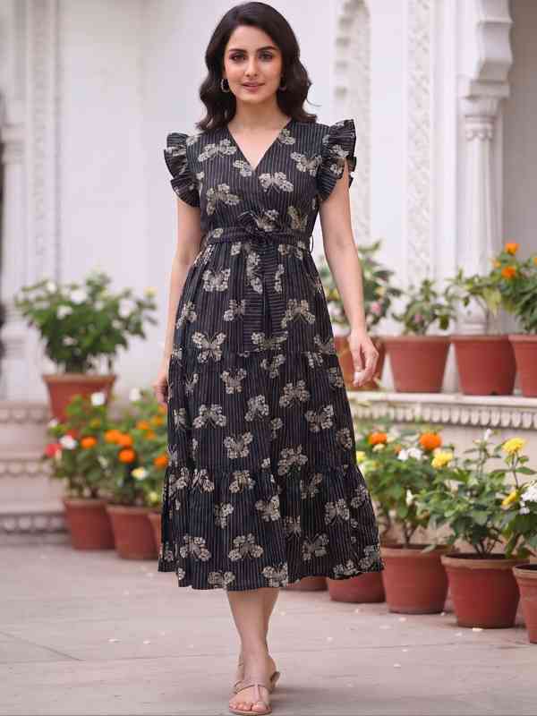 ladies cotton knit dresses Tulip Knit Lady Dress in Butter M main image 1