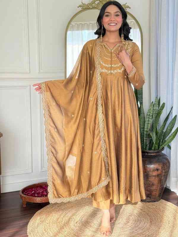 Gold Anarkali - Buy Gold Anarkali online in India Gold Anarkali - Buy Gold Anarkali online in India