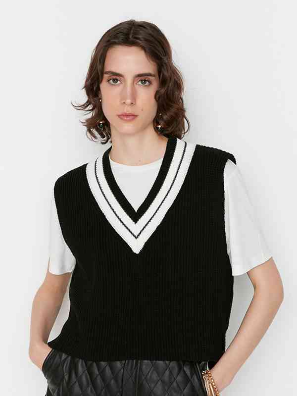 sublationsFURROW KNIT VEST .11【BLACK】 FURROW KNIT VEST .11