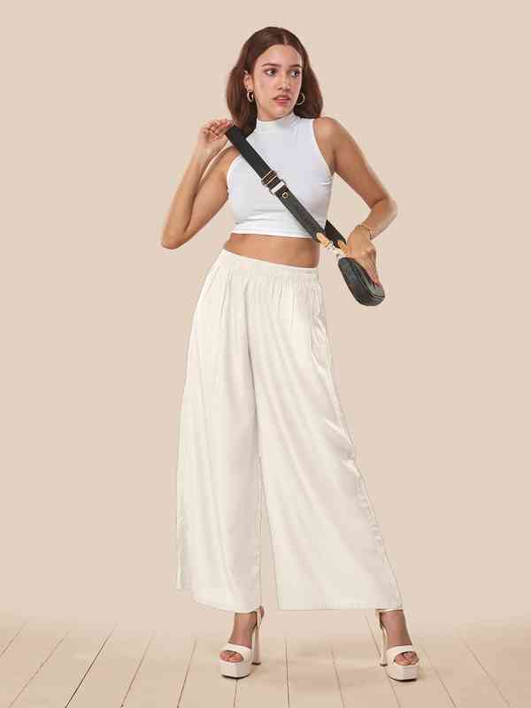 CLASS パラカシャツ　オフホワイト Off White Striped Fit Palazzo Pants 3596500.htm - Buy Off White