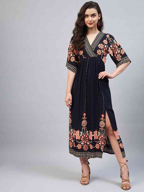 Navy Blue Grey Dresses - Buy Navy Blue Grey Dresses online in India Navy Blue Grey Dresses - Buy Navy Blue Grey Dresses online in India