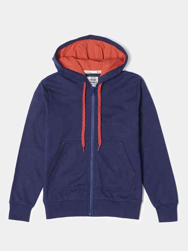 *p(R)ojectR® Bi-color Rib Zip Hoodie Side Zip Hoodie - Buy Side Zip Hoodie online in India