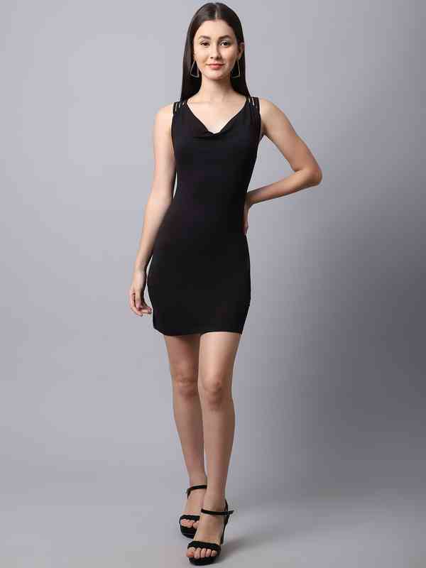 Buy Stylish Black Mini Dress Online on Myntra