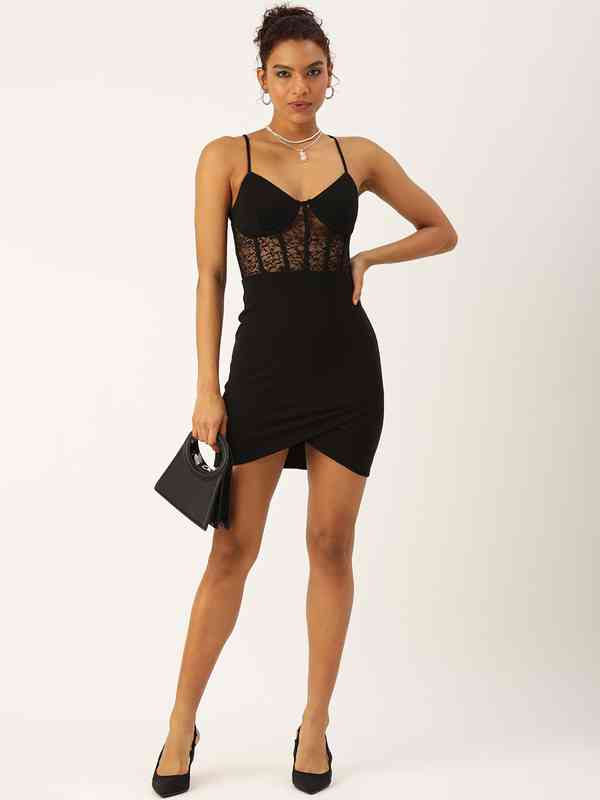 black lace mini dress forever 21 Spaghetti Straps Long Black Bridesmaid Wedding Party Dress  FancyVestido