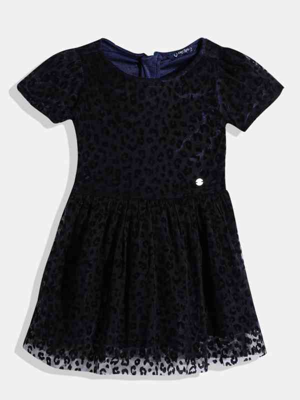 CARAMEL JUNIPER DRESS（NAVY） Buy Juniper Navy Cotton Embellished A-Line Dress for Women