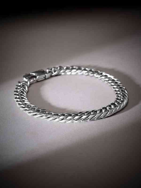 FOCALOOK Stainless Steel Cuban Link Bracelet - 18K Gold Plated, 9mm Wide, 8.27in/21cm Length (with Gift Box)