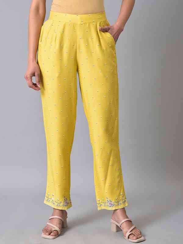 Yellow Women Trousers W Dorothy Perkins