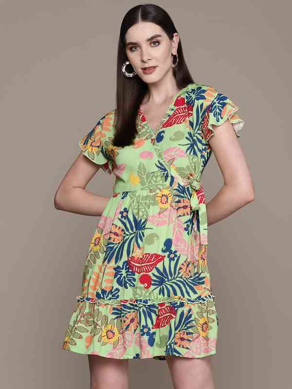 green emerald velvet dress Buy Ritu Kumar Green Crinkled Long Dress with Cinched Waist at Amazon.in