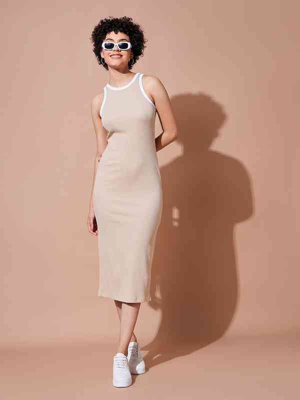 midi dress brown Petal and Pup Women's Nova Wrap Knit Midi Dress main image 0