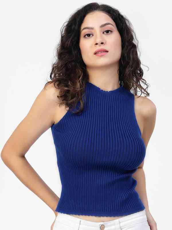 Blue Sleeveless Top 6971244.htm - Buy Blue Sleeveless Top 6971244