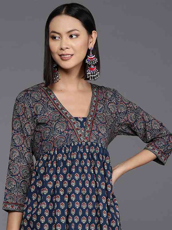 elie saab dresses ELIE SAAB: Printed Cotton Midi Dress