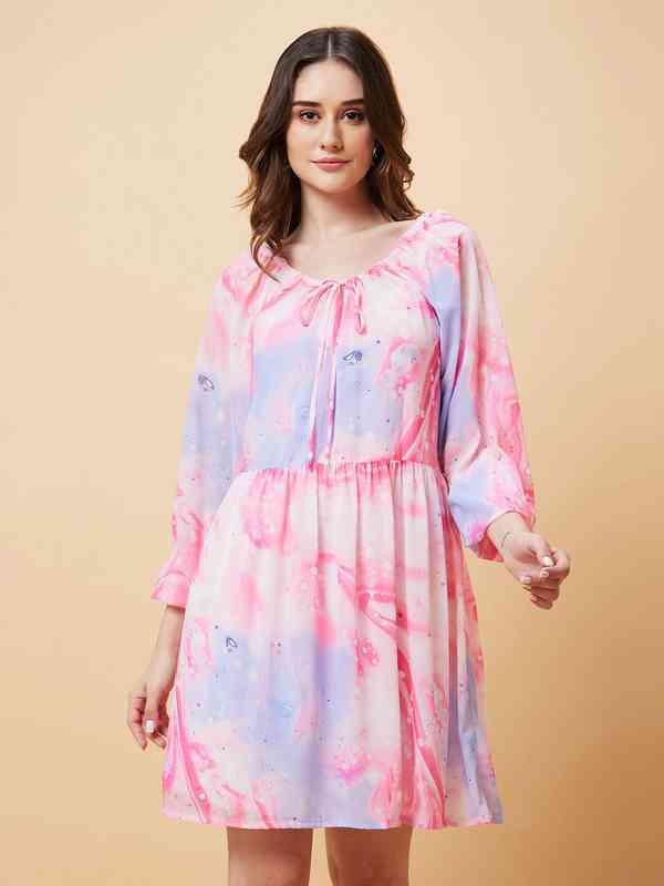 Pink Blue Dress - Buy Pink Blue Dress online in India