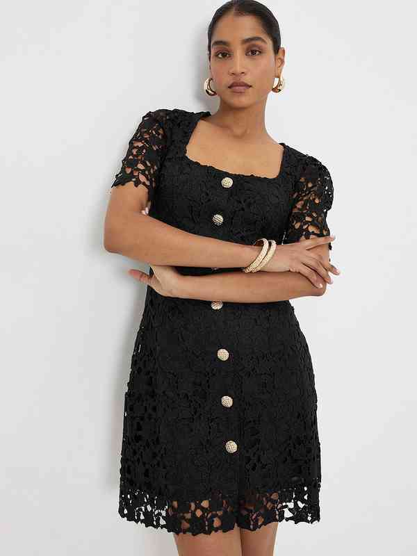 chinese dress ladies Dorothy Perkins Womens/Ladies Lace Pleated Midi Dress – Universal Textiles main image 0