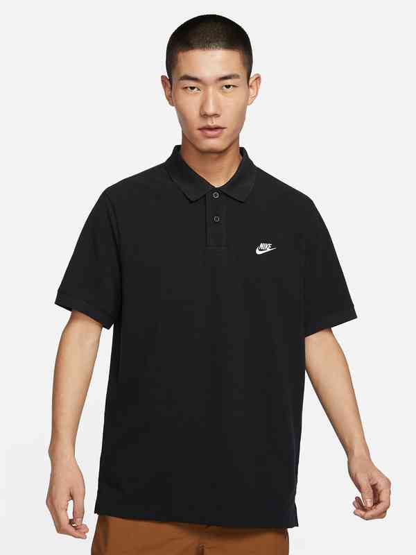 nike black collar t shirt