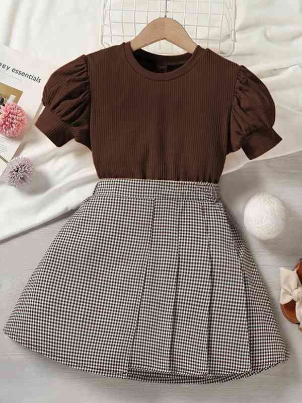 アンドマリー　Betty layered check dress ANDMARY ANDMARY】Betty layered dress