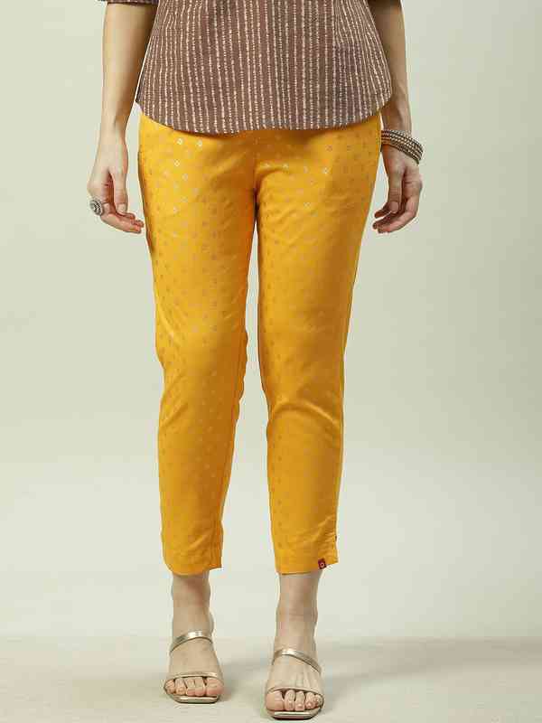 Women Yellow Trousers - Buy Women Yellow Trousers online in