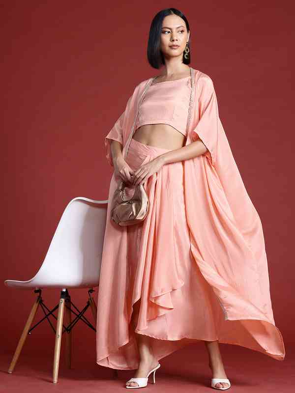 Pink Long Skirt With Crop Top Flipkart Ethnic Skirt Outfit Pink