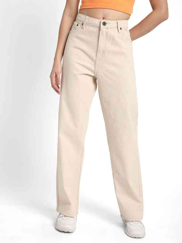 Shop Beige Jeans for Women Elegant Neutral Bottomwear Online Shop Beige Jeans for Women Elegant Neutral Bottomwear Online