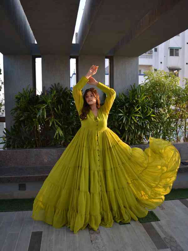 Green Yellow Dresses - Buy Green Yellow Dresses online in India