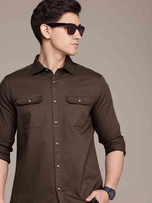 Buy Brown Shirts for Men Online in India | Myntra