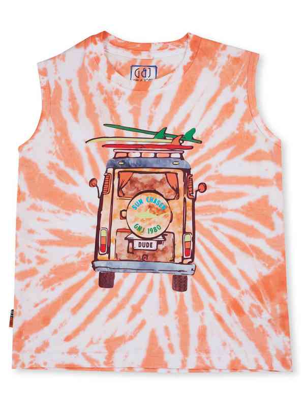 Gini And Jony Orange Printed Regular Fit T Shirt 6577198.htm - Buy