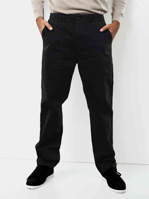 everyone 2tuck chino trousers (BLACK) Ｌ everyone 2tuck chino trousers (BLACK)