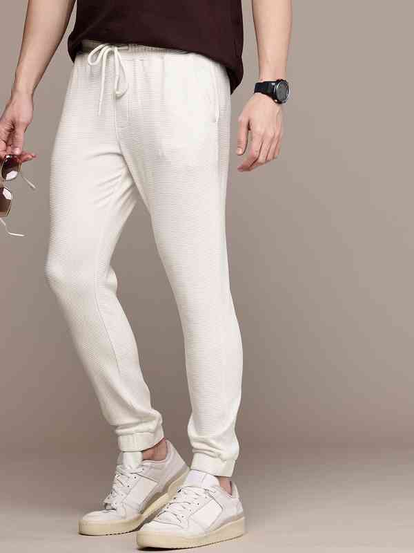 Buy WROGN Men Ribbed Joggers - Track Pants for Men 30195834 | Myntra