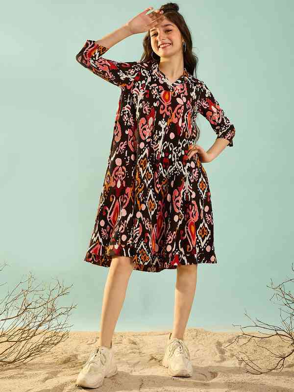 long sleeve black tie dress Long Lace Short Sleeve Formal Black Evening Dress main image 0
