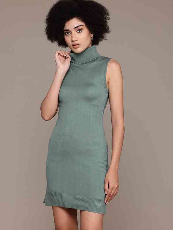 Turtle Neck Bodycon Dress - Buy Turtle Neck Bodycon Dress online in India Turtle Neck Bodycon Dress - Buy Turtle Neck Bodycon Dress online in India