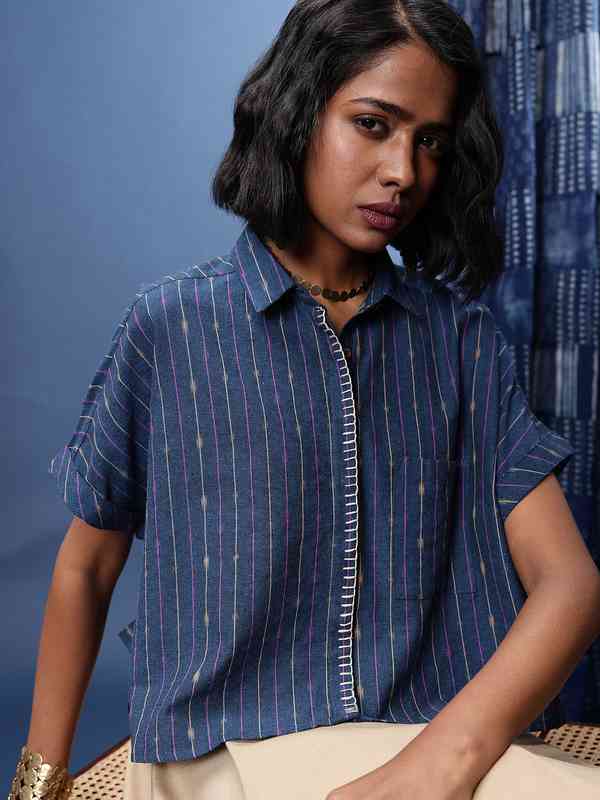 thisuniform Ikat Cloth Butterfly Shirt 節約 Ikat Cloth Butterfly