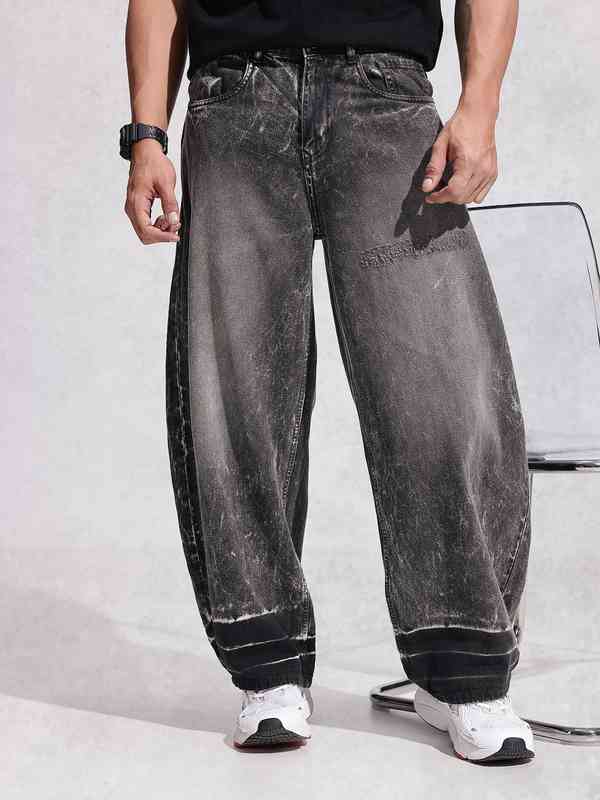 BAON】Ticob Black Blue Balloon Denim Pants Balloon Fit Pants Jeans