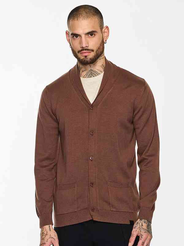 Brown Men Cardigans - Buy Brown Men Cardigans online in India