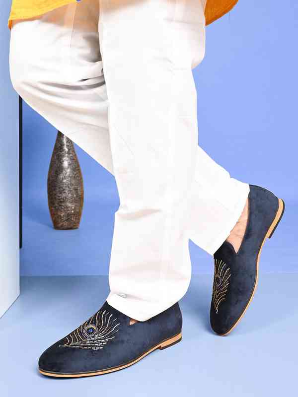 Blue Velvet Men Shoe - Buy Blue Velvet Men Shoe online in India