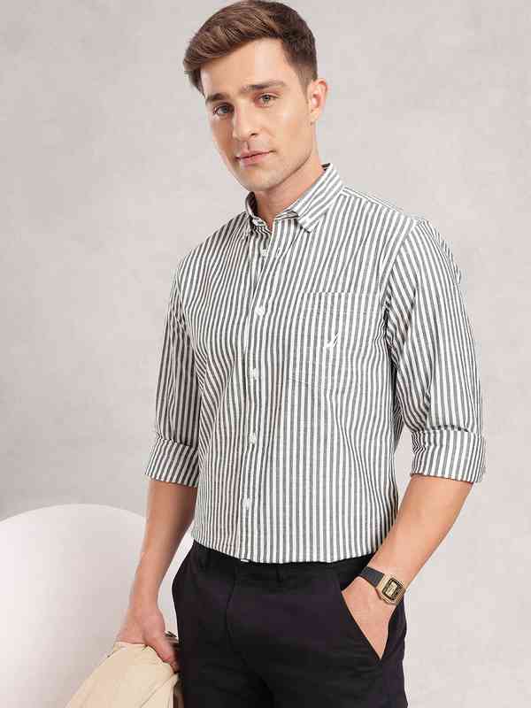 saks fifth avenue slim fit dress shirt Daniel Hechter Trim Fit Plaid Dress Shirt
