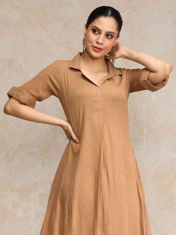 a line dress india Buy A-line Midi Dress For Girls & Women Online in India-VogPap main image 1