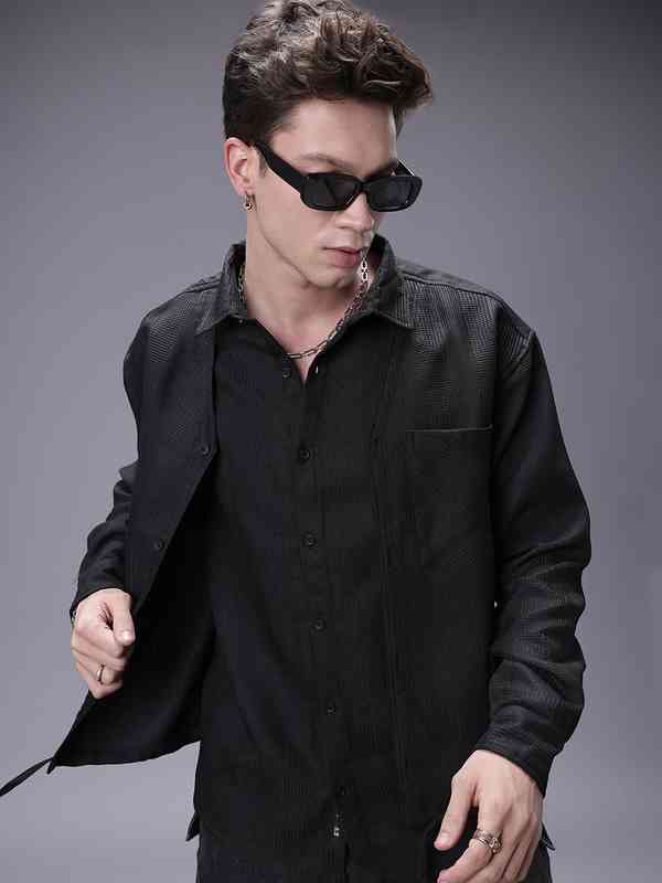 deres double layered shirt jacket デレス deres デレス double