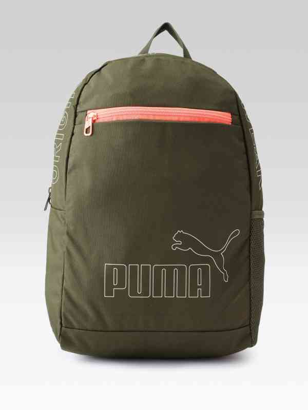 puma olive green backpack