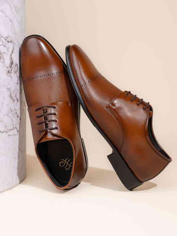 brown dress shoes 6.5 Perry Ellis Men's Portfolio Single Monk Strap Dress Shoes in Black, Size 10, Regular main image 1