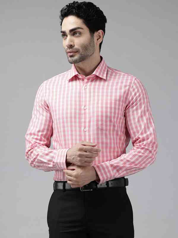 トップス Belvet Cropped checkered shirt pink Cropped checkered shirt – BELVET